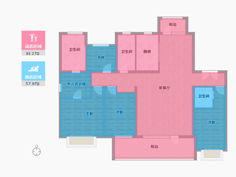 山东省-济宁市-红星瑞马世家-134.94-户型库-动静分区