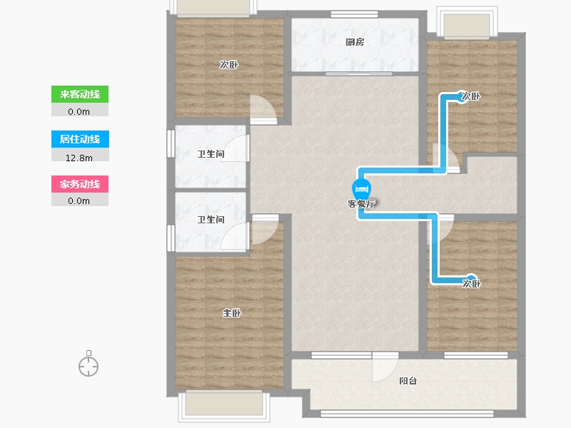 山东省-济宁市-红星瑞马世家-129.01-户型库-动静线