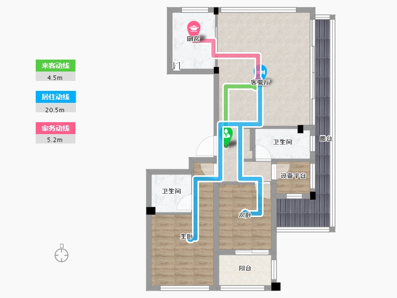 浙江省-衢州市-蓝城·春风江山-89.28-户型库-动静线