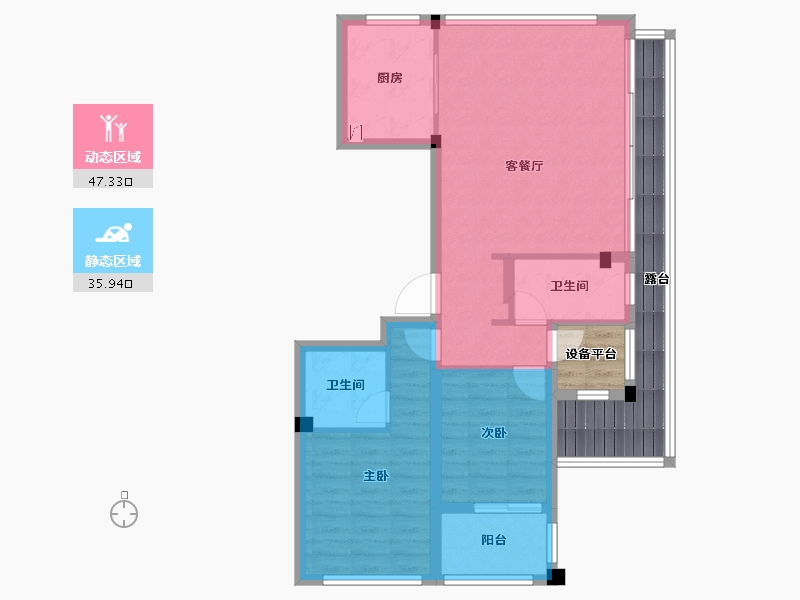 浙江省-衢州市-蓝城·春风江山-89.28-户型库-动静分区