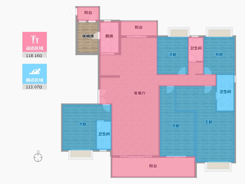 广东省-汕尾市-荣归故里富航花园-220.65-户型库-动静分区