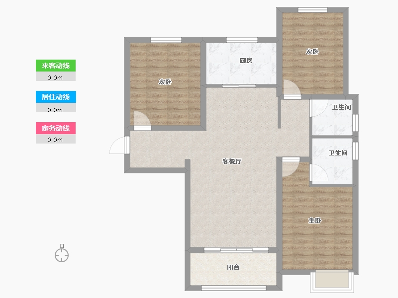 陕西省-渭南市-汇邦沋河瑞府-97.60-户型库-动静线