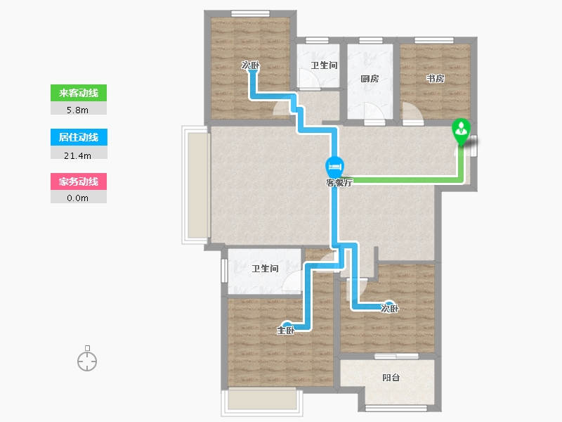 山东省-济宁市-绿地国际城-108.25-户型库-动静线