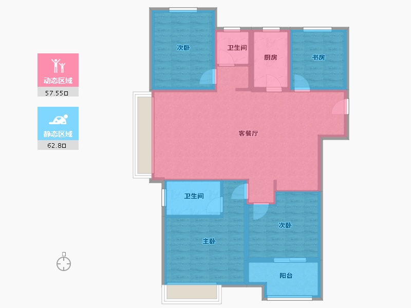 山东省-济宁市-绿地国际城-108.25-户型库-动静分区