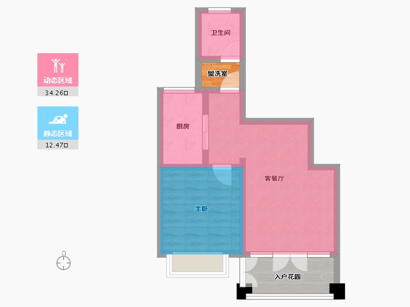 江苏省-淮安市-圣海天鹅湖畔-48.66-户型库-动静分区