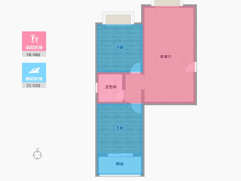 山东省-烟台市-半岛蓝庭-62.59-户型库-动静分区