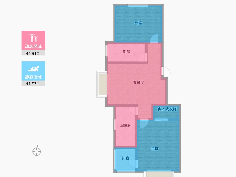 江苏省-淮安市-圣海天鹅湖畔-72.65-户型库-动静分区