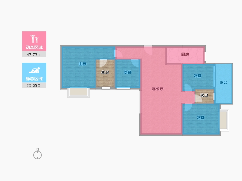 广西壮族自治区-河池市-金城尚筑-98.95-户型库-动静分区