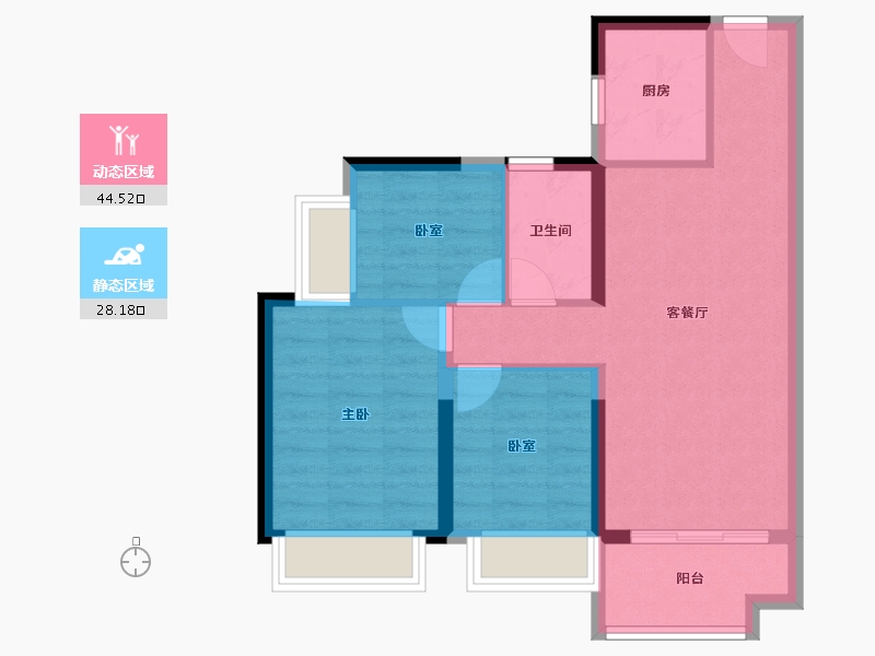 山西省-大同市-方直紫珑府-64.60-户型库-动静分区