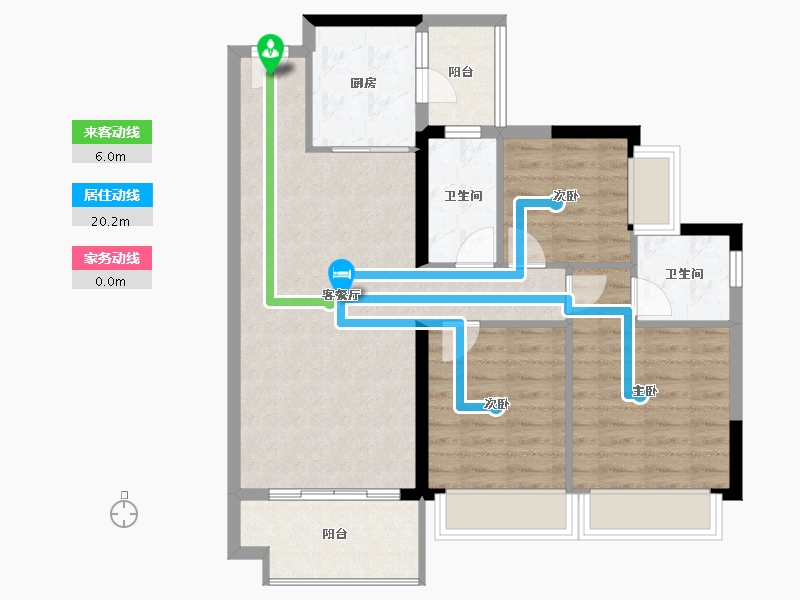 广东省-清远市-篁胜新城-84.67-户型库-动静线