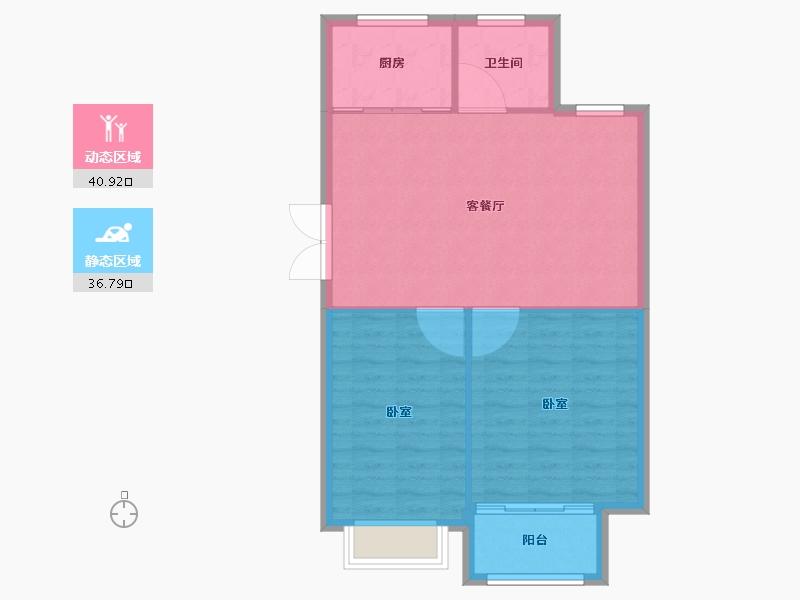 山东省-烟台市-紫金世家-72.00-户型库-动静分区