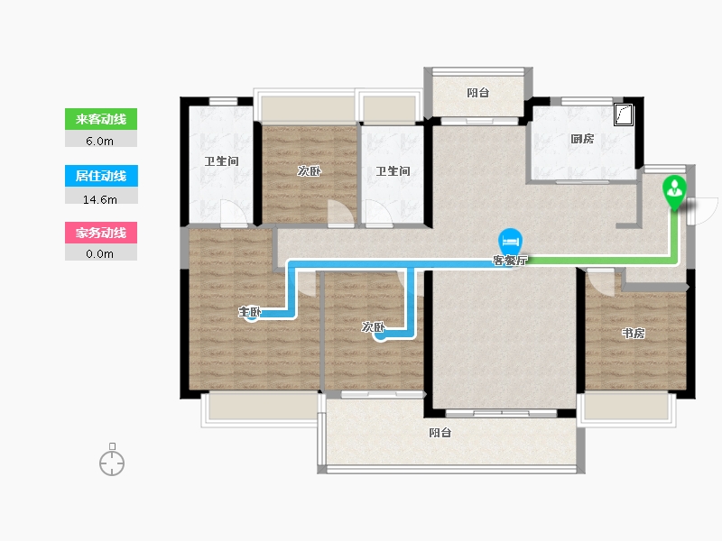 广东省-广州市-广州融创文旅城-B4区-124.00-户型库-动静线