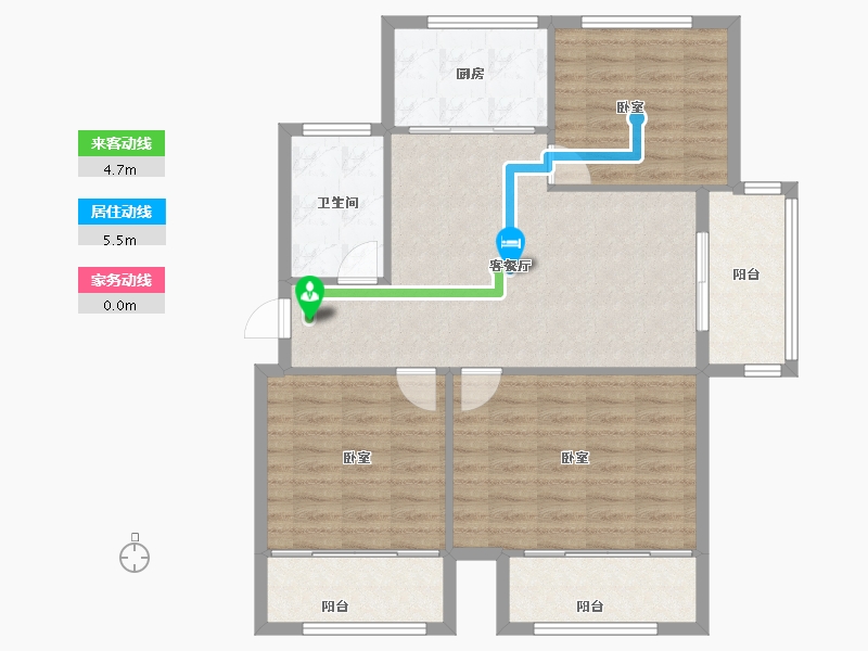 山东省-烟台市-紫金世家-95.05-户型库-动静线