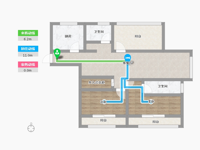 山东省-济宁市-鸿顺观邸-71.10-户型库-动静线