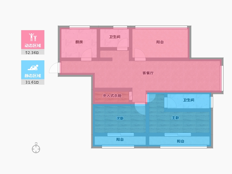 山东省-济宁市-鸿顺观邸-71.10-户型库-动静分区