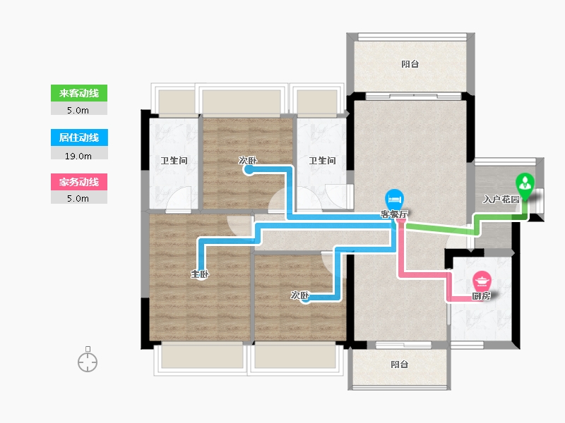 广东省-清远市-篁胜新城-86.26-户型库-动静线