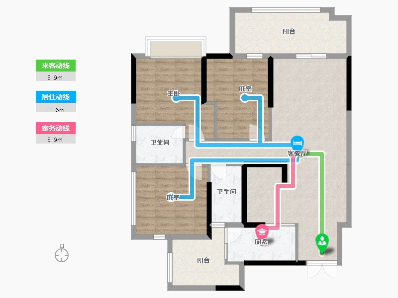 广东省-湛江市-皇冠城商住小区项目工程-100.00-户型库-动静线