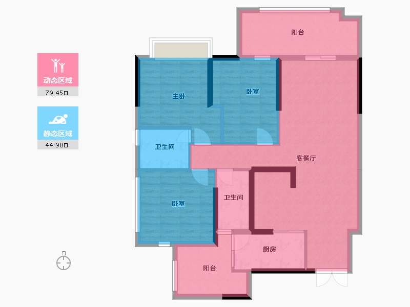 广东省-湛江市-皇冠城商住小区项目工程-100.00-户型库-动静分区