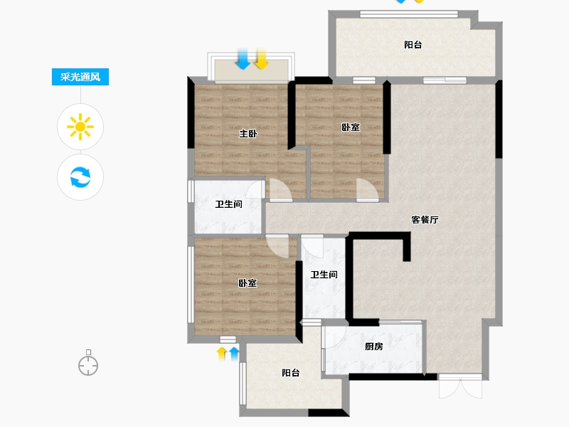 广东省-湛江市-皇冠城商住小区项目工程-100.00-户型库-采光通风