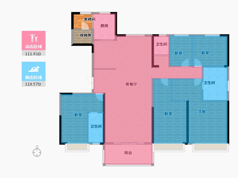 山东省-济南市-玖珑府-220.00-户型库-动静分区