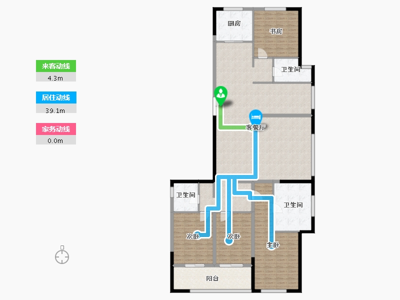 山东省-烟台市-银都宫馆-191.31-户型库-动静线