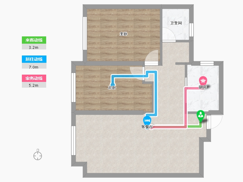 江苏省-南通市-凯旋华府(华石路)-80.00-户型库-动静线