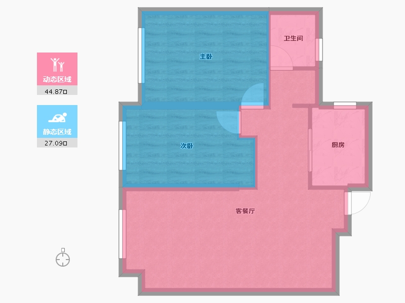 江苏省-南通市-凯旋华府(华石路)-80.00-户型库-动静分区