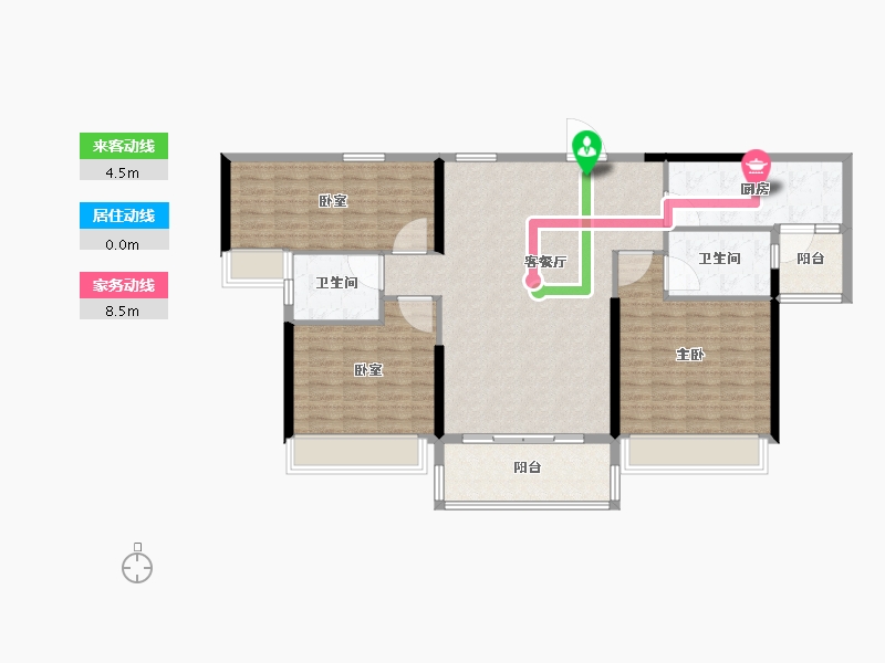 山西省-大同市-碧桂园·华附凤凰城-116.01-户型库-动静线