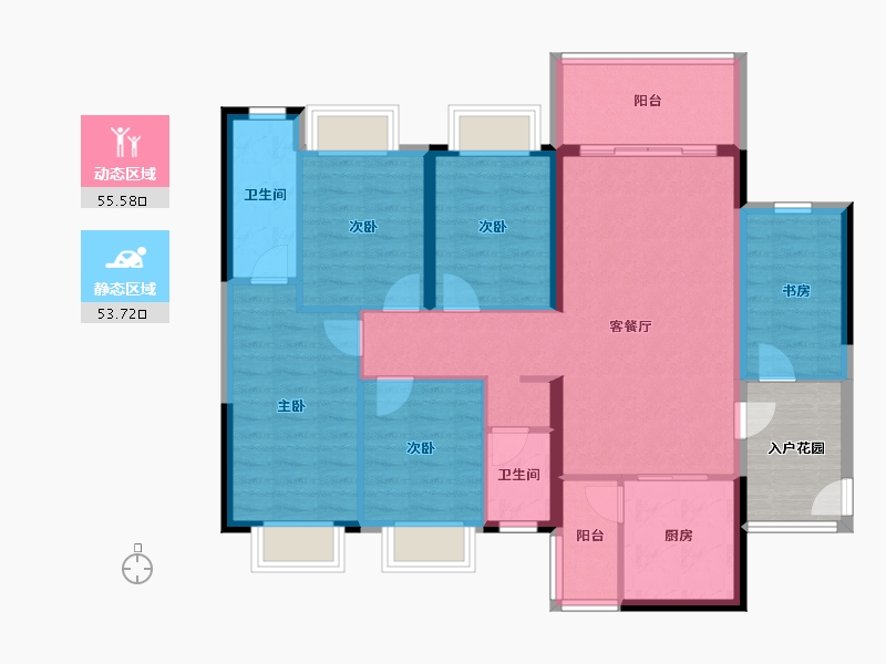 广东省-清远市-恒辉·天宝山庄-104.01-户型库-动静分区