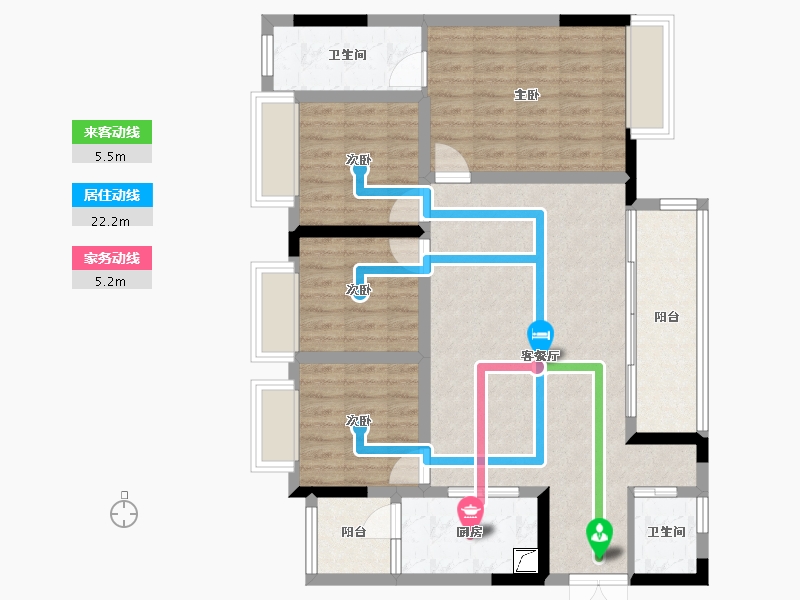 重庆-重庆市-世纪金马-96.37-户型库-动静线