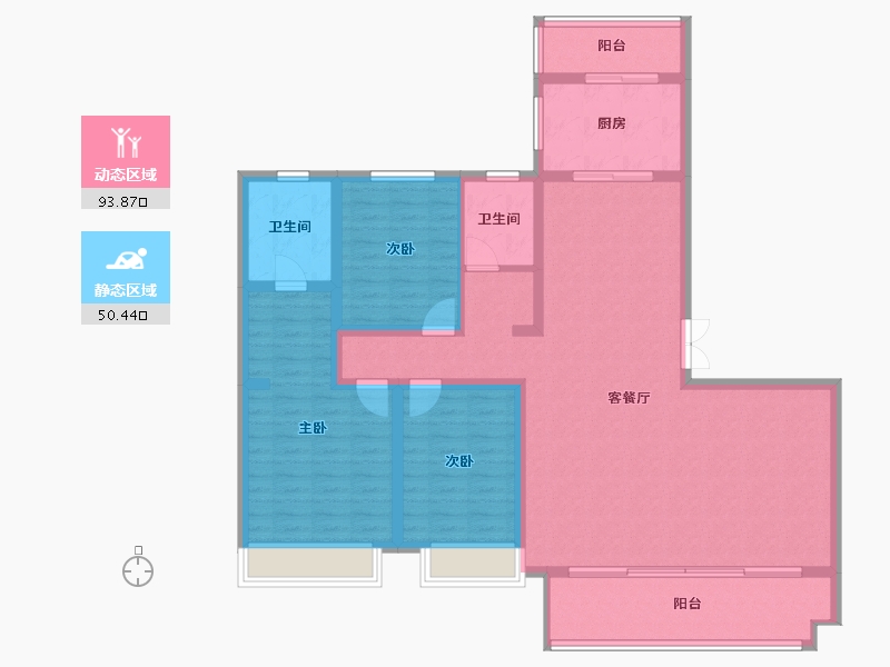 贵州省-铜仁市-万和星城-138.00-户型库-动静分区