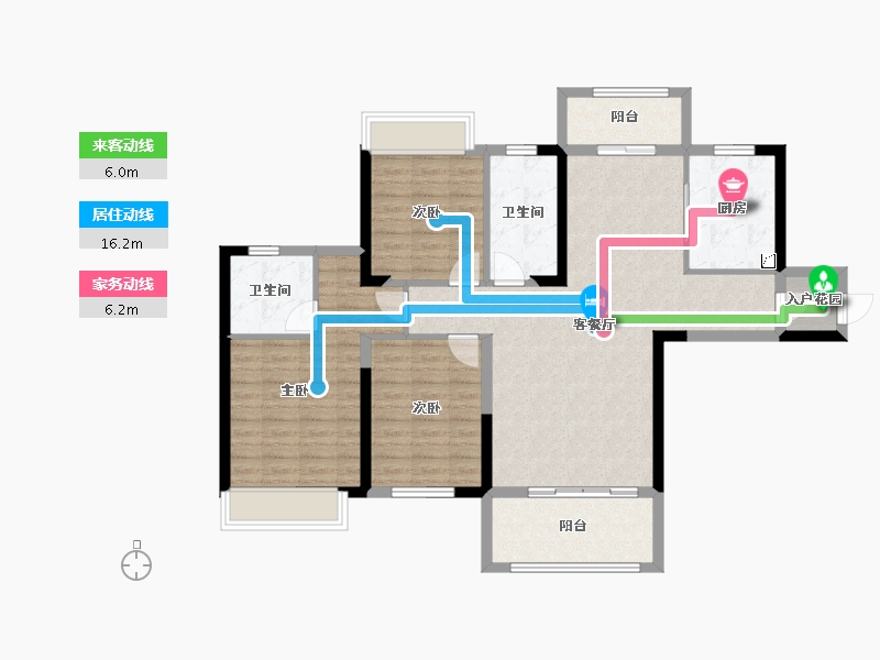 湖南省-株洲市-顺凯公馆-104.01-户型库-动静线