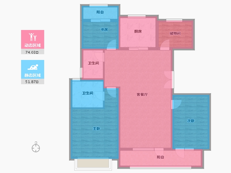 山东省-济宁市-红星瑞马世家-112.71-户型库-动静分区