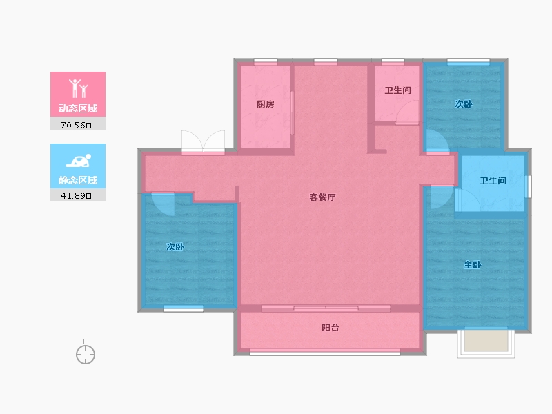 河南省-周口市-金秋龙樾府-100.97-户型库-动静分区