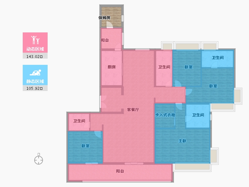 广东省-广州市-金众西关海-233.67-户型库-动静分区