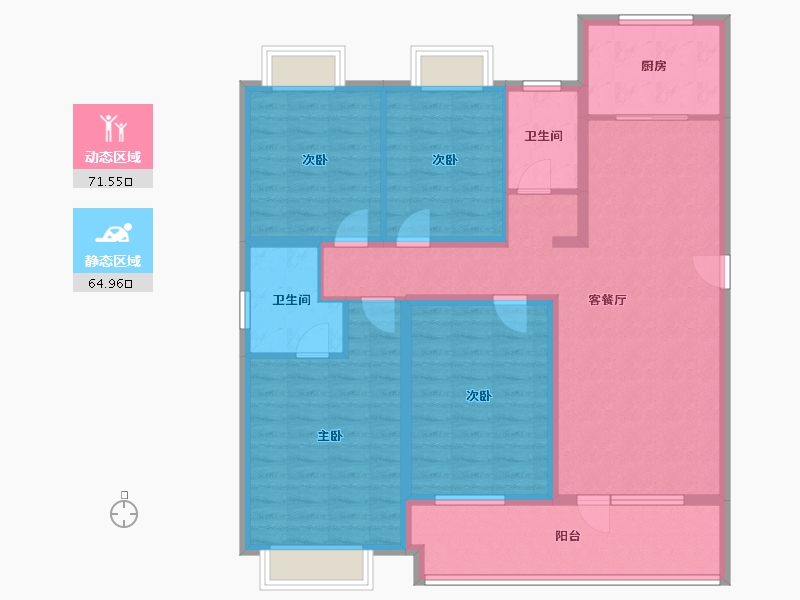 山东省-济宁市-红星瑞马世家-122.26-户型库-动静分区