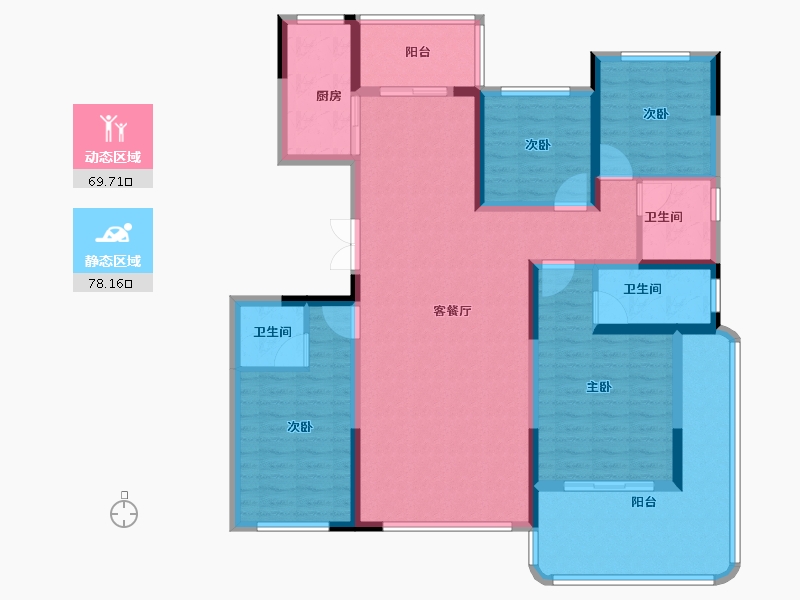 河南省-濮阳市-众悦鑫城-132.10-户型库-动静分区