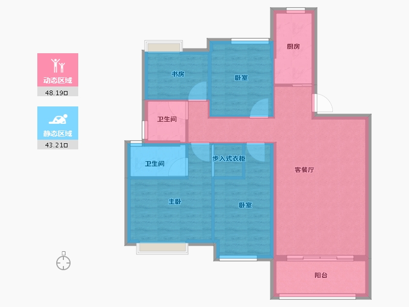 福建省-福州市-水晶榕著-81.97-户型库-动静分区