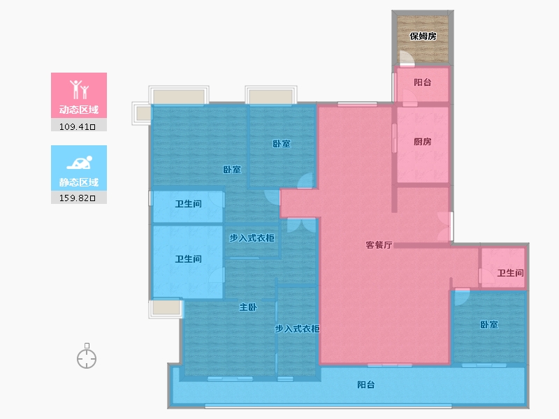 广东省-广州市-金众西关海-252.77-户型库-动静分区