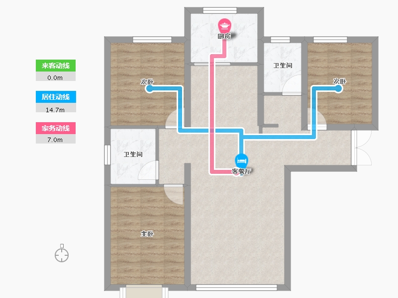 甘肃省-平凉市-万美城市花园​-86.65-户型库-动静线