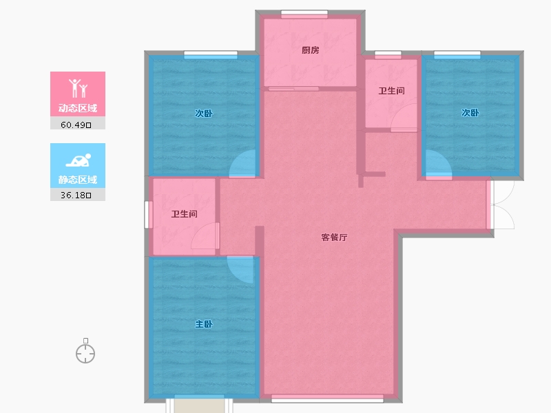 甘肃省-平凉市-万美城市花园​-86.65-户型库-动静分区