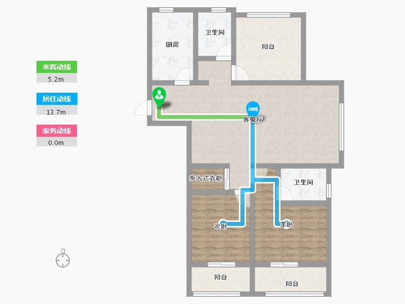 山东省-济宁市-鸿顺观邸-99.34-户型库-动静线