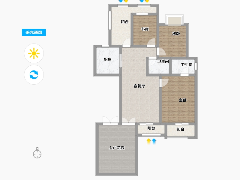 山东省-济宁市-百大生态庄园-97.82-户型库-采光通风