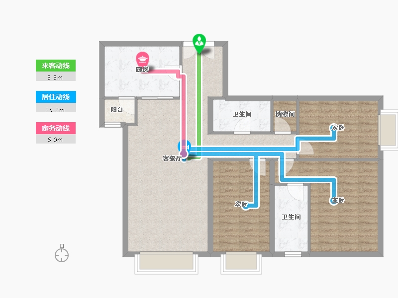 北京-北京市-嘉铭桐城-122.00-户型库-动静线