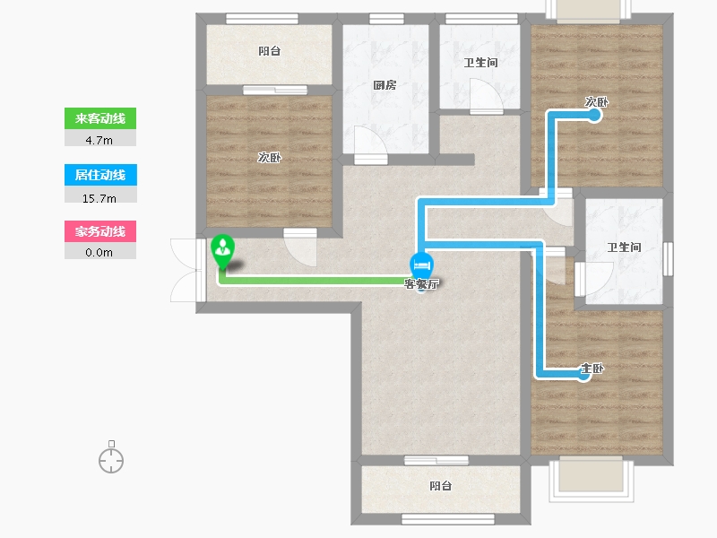 江苏省-宿迁市-吴中家天下-三期-91.00-户型库-动静线