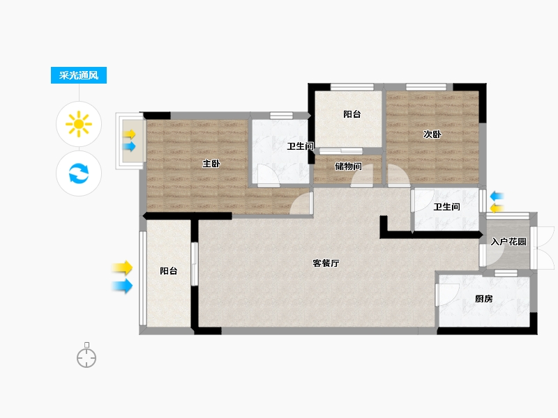 湖北省-咸宁市-同城上都-94.50-户型库-采光通风