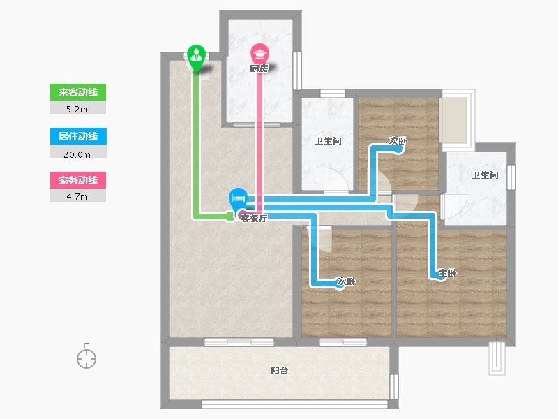 广东省-广州市-广州融创文旅城-B4区-82.00-户型库-动静线