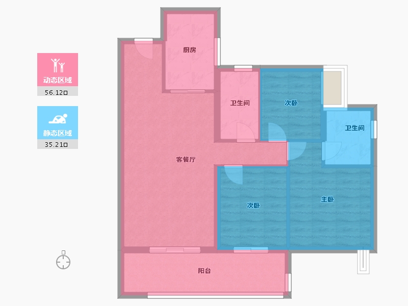 广东省-广州市-广州融创文旅城-B4区-82.00-户型库-动静分区