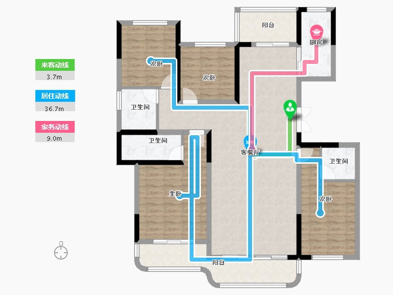 河南省-濮阳市-众悦鑫城-133.19-户型库-动静线