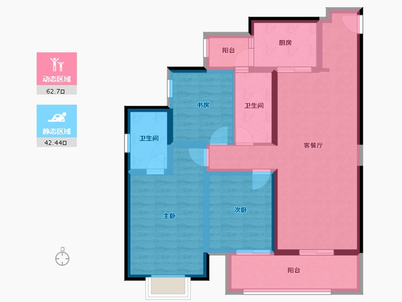 云南省-昆明市-中海寰宇天下-93.04-户型库-动静分区